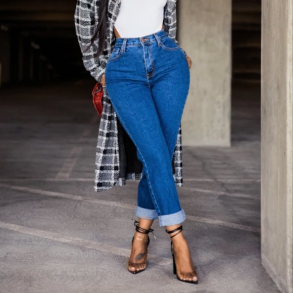 I Got It From My Mama Jeans - Dark Denim - Picture 1 of 4